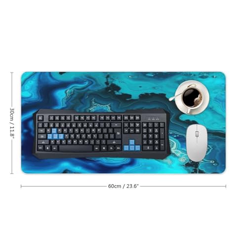 Pad Mouse Grande Rubber Azul Turquesa 30x60cm miniatura 2