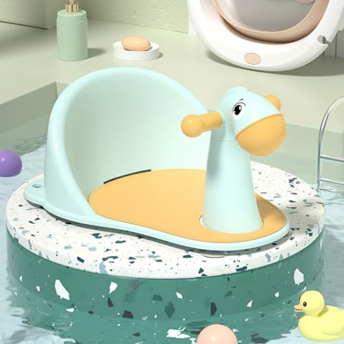 Siège de bain antidérapant bébé avec filet support et ventouses stables - 6