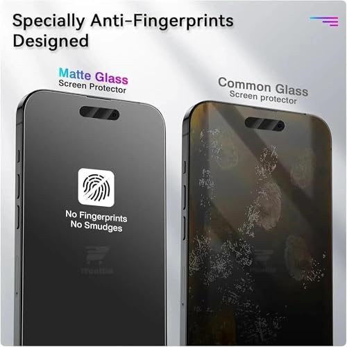 Image of Matte Tempered Glass Screen Protector Compatible for iPhone 15 /16 /14Pro [Matte] with Edge to Edge Coverage - Case Friendly, Anti-scratch [PACK OF 1]