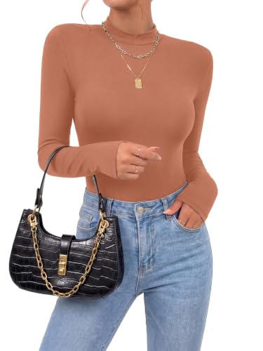 Image of OPOIPIN Women's Long Sleeve Basic Bodysuit