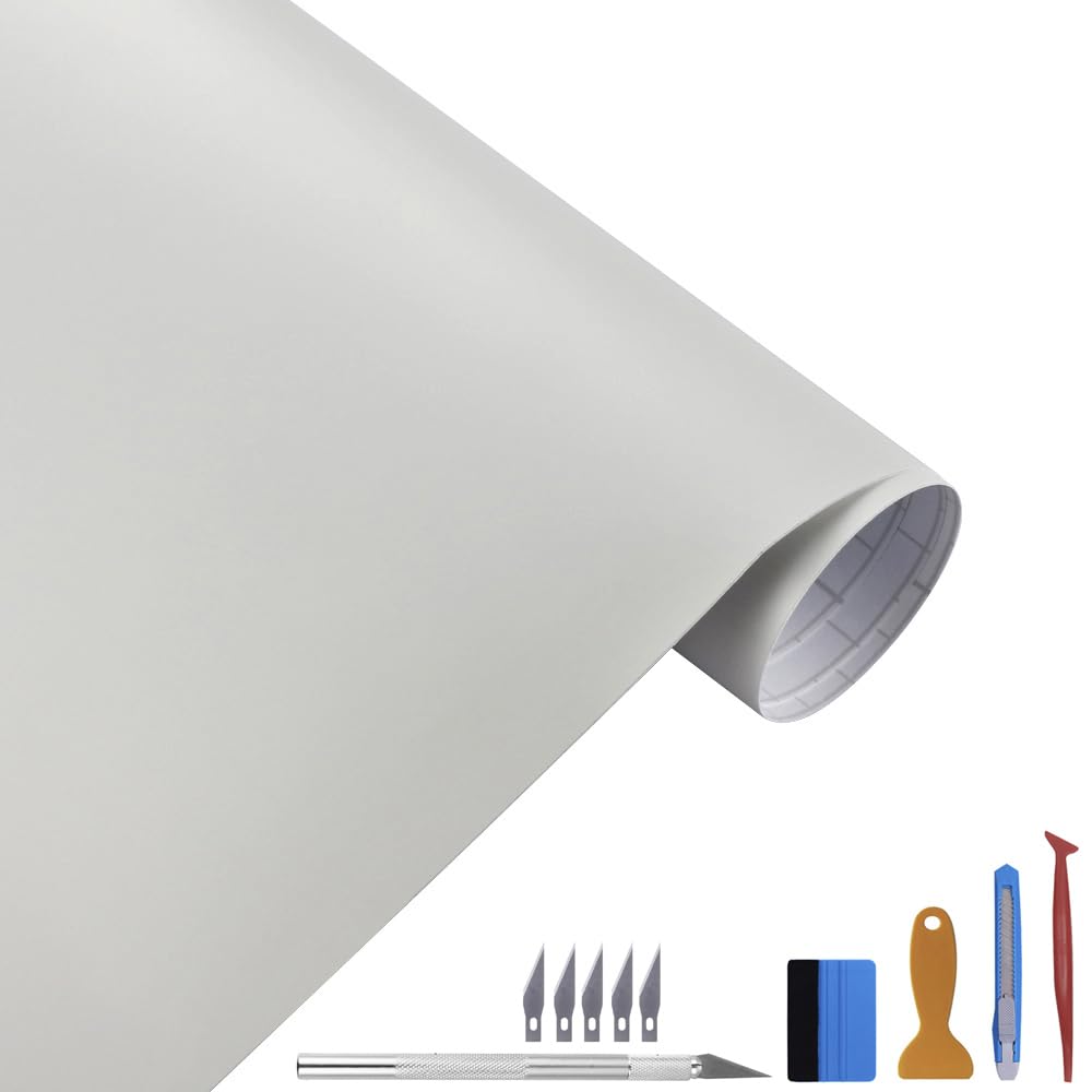 NewL Película autoadhesiva de Vinilo Plata Mate para liberación de Aire, clasificación al Aire Libre para Uso automotriz, Contiene Herramientas de instalación (30 cm x 150 cm) — view 17