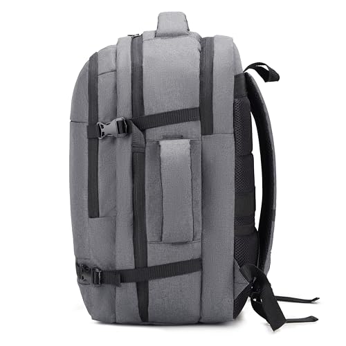Image of By CLUCI Cabin Size Travel Backpack for Men & Women | 18-Inch Laptop Bag Rucksack | Water-Resistant Daypack with Trolley Sleeve for Flight, Office, & Weekend Trips