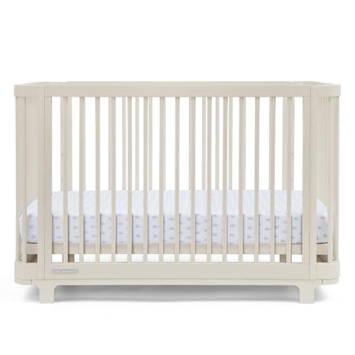 Delta Children Nest 4-in-1 Convertible Crib - Greenguard Gold Certified, Soft Beige