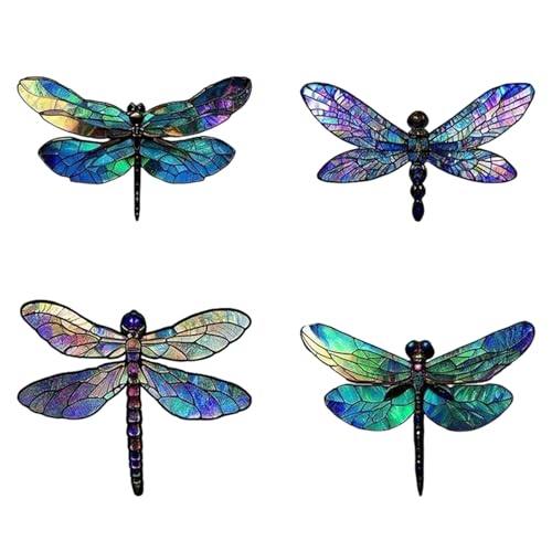 Doiyislem Art Mural,4 Pièces Art en Bois pour Extérieur et Patio - Sculpture Décorative pour Jardins Terrasses Allées Massifs de Fleurs et Intérieur Salon