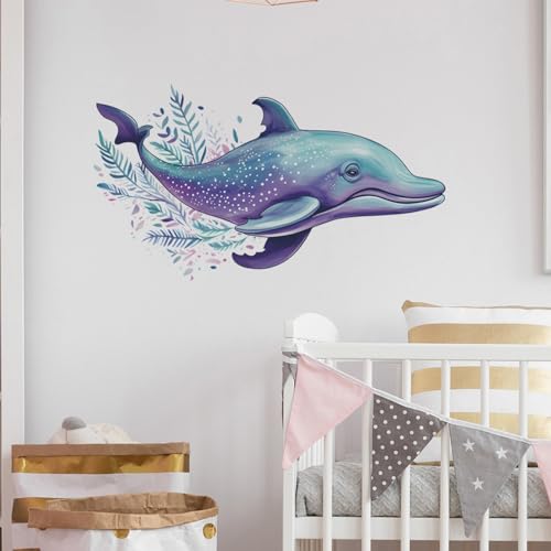 Vinilos Decorativos de Delfines Acuarela en Vinilo PVC miniatura 3
