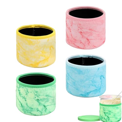 Ice Cream Neoprene Sleeve ? 4pcs Insulated Pint Ice Cream Sleeve, Reusable Drink Neoprene Covers | Washable Material For Keeping