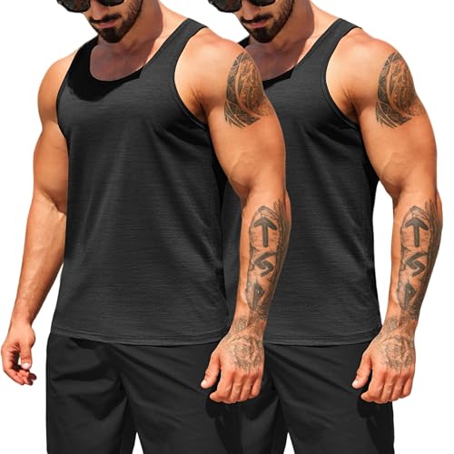 COOFANDY Men's Workout Tank Tops Pack Dry Fit Sleeveless Running ...
