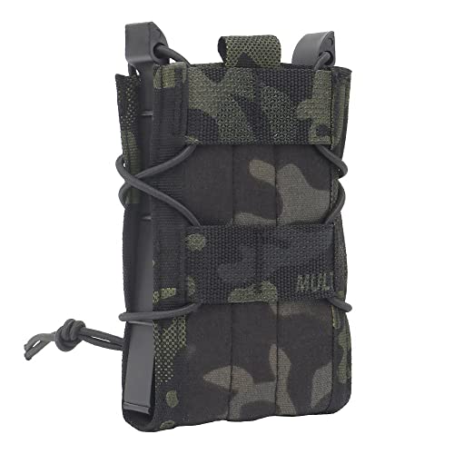 Tactical 5.56 Magazine Pouch Holster AK AR M4 AR15 Rifle Pistol Single Mag Bag Molle Hunting Shooting Military Airsoft Paintball (Color : MG-49-BCP, Size : M)