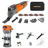 ENERTWIST 4.2 Amp Oscillating Multitool and 7.0-Amp 1.25HP Compact Router Tool Combo Kit
