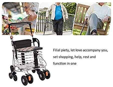 YAOJIA einkaufstrolley klappbar Faltender Einkaufswagen Ten-Rädern, Haushaltsrollstuhl mit Shopping-Trolley-Klettern… – Bild 3