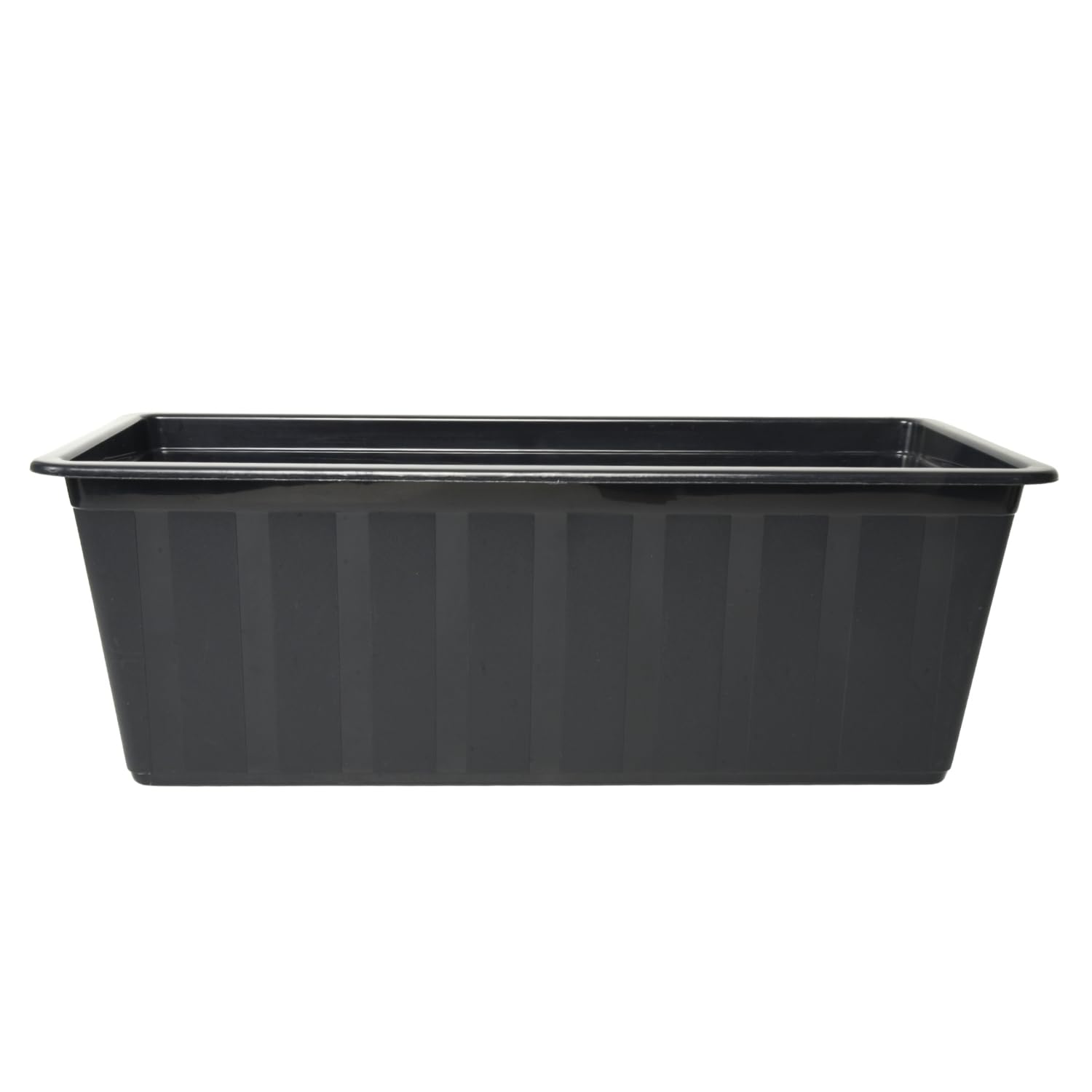Window Box Flowerpot Planter Rectangle Long Plastic Pot Indoor Outdoor Classic Traditional Decor Balcony Garden Home Lightweigh Slim (Anthracite, L40cm x W18cm x H14cm)