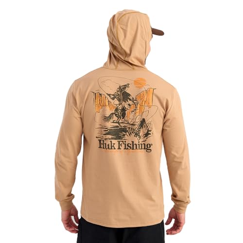 HUK Men's Lightweight Performance Fishing Hoodie Tee