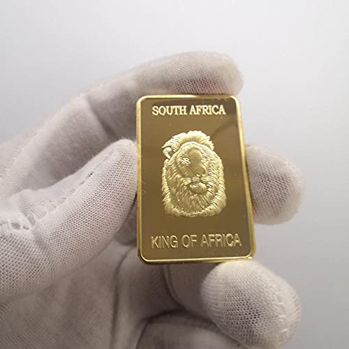 Coin Collection Commemorative Coin 33_ South Africa National Treasure Lion Memorial Coin Coin Gold Square Memorial Elk Coin Metal Mirror
