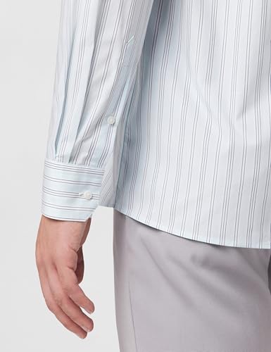 Image of Arrow Men Slim fit Cotton Striped Long Sleeves Cutaway Collar Shirt
