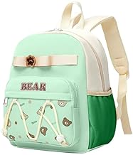 PRIME DEALS Cute Bee with Bear Theme Backpack for Kids Girls Boys Toddler Backpack Preschool Nursery Travel Bag Picnic Bag, 32 x 26 x 13 cm