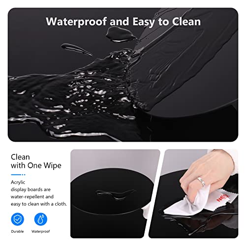 Neewer 12”/30Cm Photography Display Boards, Non-Reflective And Reflective Black And White Round Photography Background Boards For Product Table Top Photography Shooting #TOP3