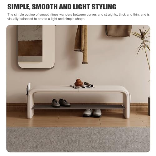 Banc de rangement à chaussures pour entrée avec coussin confortable - 7