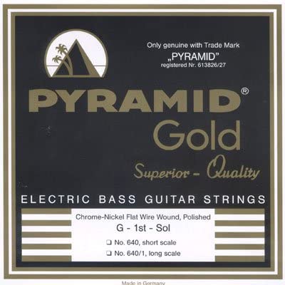PYRAMID STRINGS EB Gold 040-100 short scale chrome nickel flatwounds �t���b�g���E���h �G���L�x�[�X��