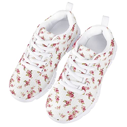 Girls Soft Mesh Cute Tennis Shoes Lightweight Breathable Nonslip Casual Athletic Sneakers3