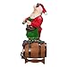 Kurt Adler 10.5-Inch Fabriché™ Wine Santa and Barrel, 2 Piece Set