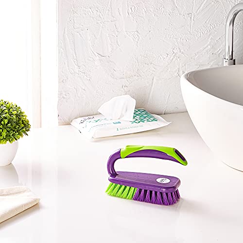 Image of Amazon Brand - Presto! Multipurpose Scrubber Brush for Tiles and Surfaces, Multicolour (PREJEYORP20002)