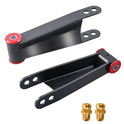 Piodelo 2-3 Inch Suspension Rear Drop Lowering Shackles Kit Compatible with 2001-2010 Chevy Silverado GMC Sierra 1500HD 2500HD 3500HD 2WD 4WD Replace 410730 (2PCS)