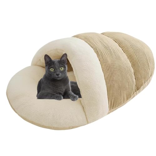 Lifetips コラット Korat ペットベッド 犬猫兼用 冬用 寝袋型 ふわふわ クッション 保温 防寒 洗える 小型犬 中型犬 室内 おしゃれ 北欧風 ソファ ハウス 快眠グッズ 抱っこ感覚 多頭飼い対応 寝具 抗菌 防臭 速乾 低アレルゲン 軽量