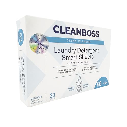 CleanBoss Laundry Detergent Smart Sheets - 30 Sheets