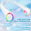 ITSHINY Ventilador de Cuello, Mini Ventilador Portatil, Ventilador Cuello Sin Aspas, Ventilador USB Recargable Bateria 4000 mAh con Ajustable 3 Velocidades Luz LED para Viajes Deporte Oficina Hogar #1