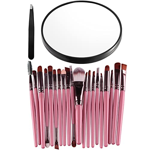 AUXHCYL 22 Piezas Brochas de Maquillaje Set,Profesional Avanzado Pinceles Maquillaje Brochas Maquillaje para Sombra de Ojos,Base, Corrector Cover