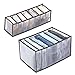 Jeans Fach Aufbewahrungsbox Kleidung Organizer, Faltbare Kleiderschublade Mesh Trennbox, Stacking Hosen Schubladentrenner, Geeignet Aufbewahren Leggings, T-Shirts, Jeans (S+L)