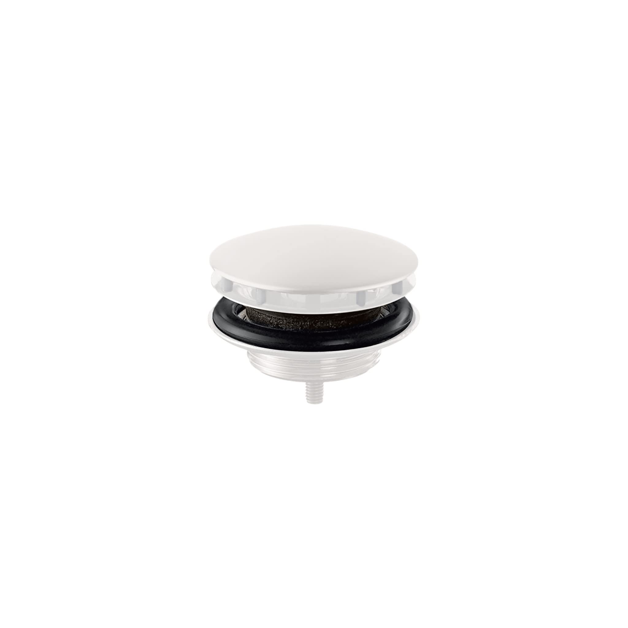 hansgrohe Cubierta de 3 pulgadas blanco mate, 50001701 Tapón Desague Fregadero