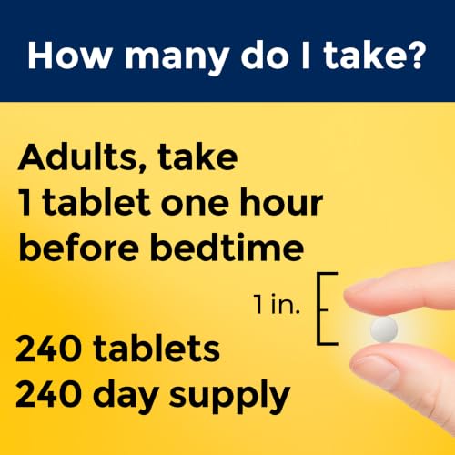 Image of Melatonin 3mg Tablets, 240 Count for Supporting Restful Sleep