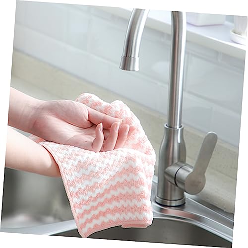 CLISPEED Cozinha 24 Peças Toalha De Prato Coral Absorvente Pano De Lavar Louça Toalha De Limpeza De