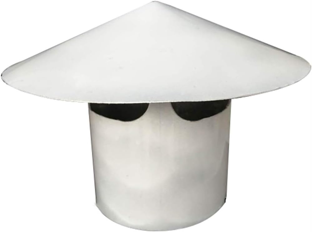 Narzędzie do kapturka kominowego, kaptur ze stopu aluminium, kaptur przeciw ptakom, kaptur kominowy, wysoka góra, uniwersalna nasadka kominowa (kolor: biały, rozmiar: 75 mm)