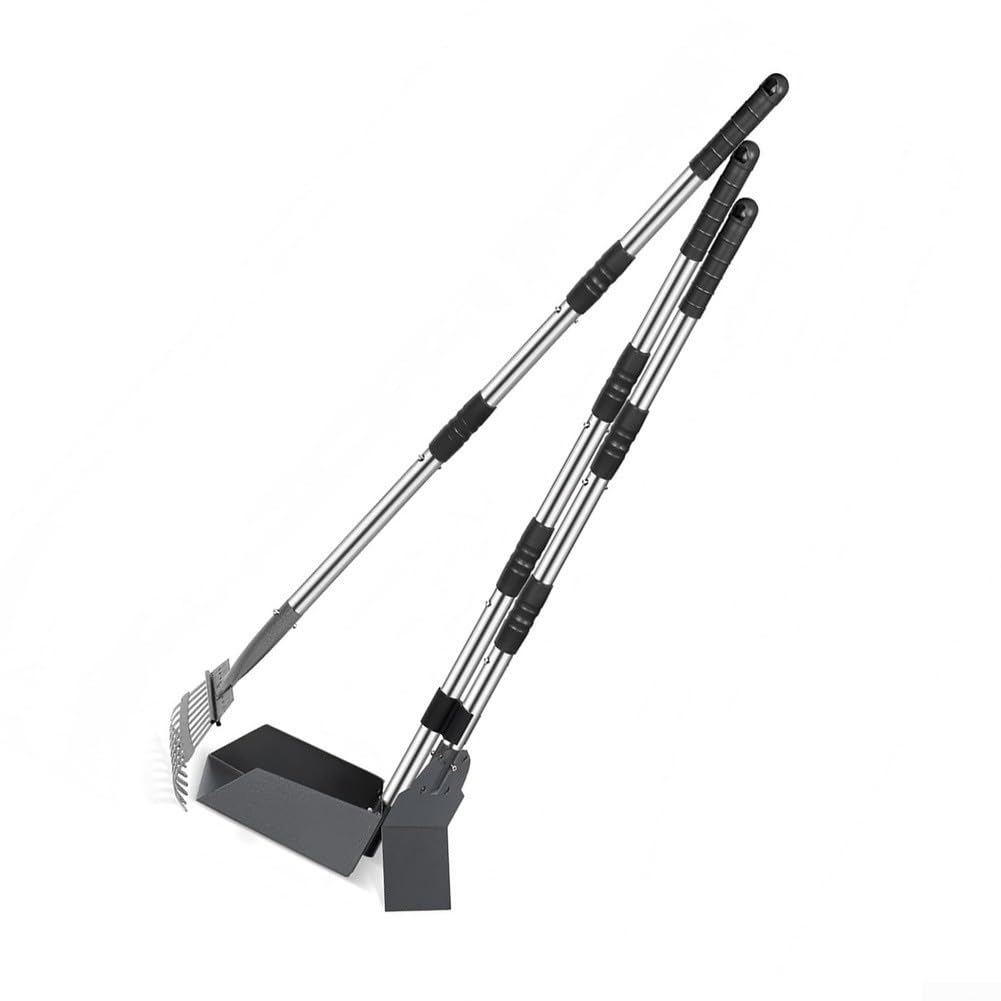 Raccoglitore Feci per cane con Pala e 92cm Raccoglitore Feci | Include vassoio, pala e , completa chinarsi, per ideale per giardini grandi