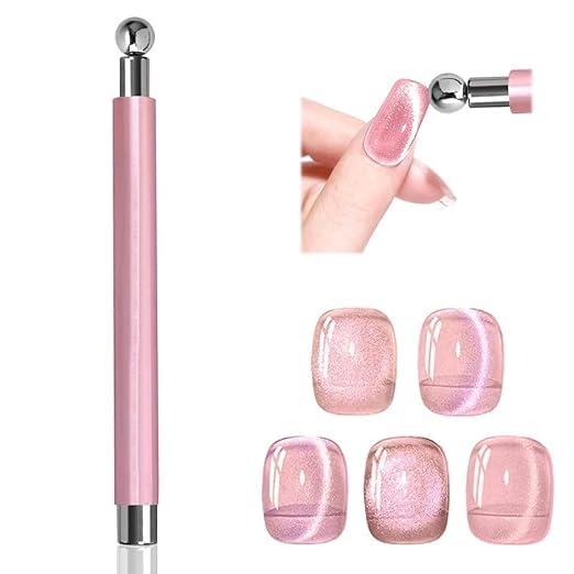 URBAN BOX Essentials Cat Eye Magnetic for Nails Double-Head Nail Magnet Sturdy Cat Eye Magnet for Nails with Round Magnetic Bead Multifunctional Magnet for Cat Eye Gel Polish Home DIY (BALL MAGNET) (PACK OF 1)-image-36