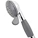 YOO.MEE ADA Handheld Shower Head- For Elderly, Parkinson, Arthritis or People Disabled in Action-w/Extra-Large Silicone Switching Device-w/Comfortable Grip Handle-w/Pause Setting-w/Soft Water, Chrome