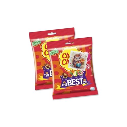 Chupa Chups The Best of Lollipops - 20 Pack (2x10), Iconic Flavours: Strawberry, Apple, Cola, and Strawberry-Cream Lollies | Ideal for Sharing