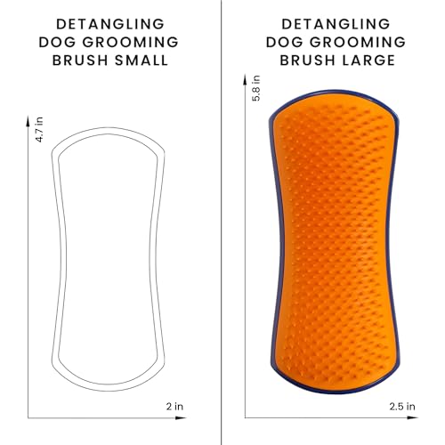 Tangle Teezer Pet Teezer Entwirrungsbürste für große Hunde – Hundebürste für Trocken- oder Badegebrauch – Die perfekte Bürste für Hunde – Marineblau & Orange