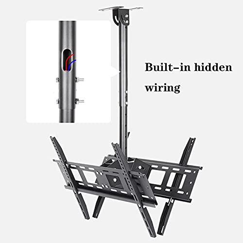 Support TV plafond double écran inclinable pour en finir avec les reflets et les câbles visibles