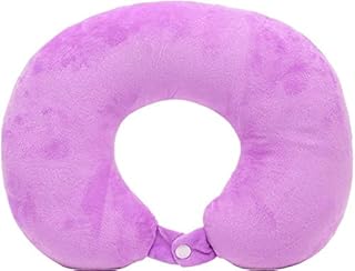 وسادة رقبة قياسية للسفر من القطن من دبليو اس تي - ارجواني - 9988111_ مع ضمان لمدة عامين للرضا والجودة