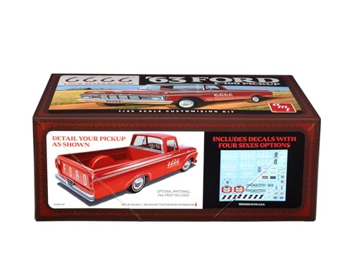 AMT 1963 Ford F-100 Four Sixes Ranch Pickup Kit de Modelo a Escala 1:25 miniatura 3