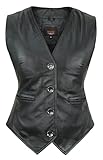 Womens Leather Vest Outerwear | Black, Small Vest