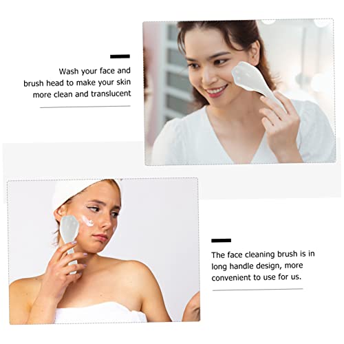 Baluue 6 Peças escova de rosto de silicone escova de limpeza ferramenta de limpeza facial pincel maq
