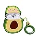 Coralogo Compatible with Airpods 1/2 Cute Case,Cartoon Character Silicone Fruit Airpod Designer Skin Kawaii Funny Fun Cool Keychain Design Cover Kids Teens Air pods Cases for Girls Boys(3D Avocado)