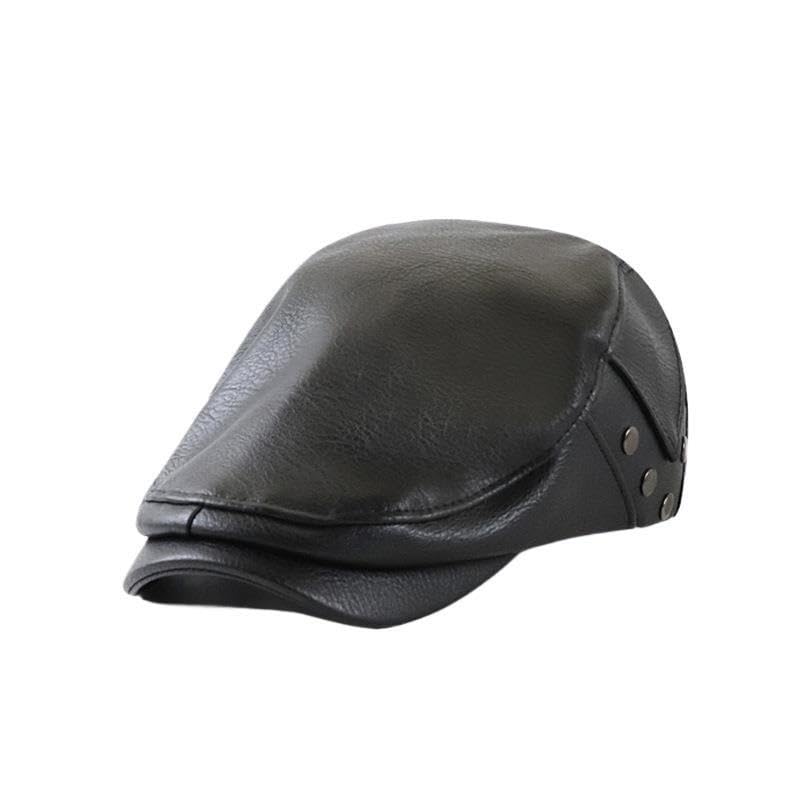 Genérico Gorra Vintage de Cuero PU con ala Delantera for Hombres y Mujeres
