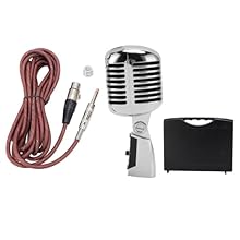 Cardioid Pickup Pattern: This dynamic microphone features a cardioid pickup pattern that captures sound primarily from the front while rejecting background noise, making it ideal for clear vocal performance during live stage shows, KTV sessions, or p...