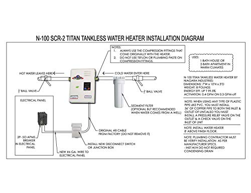 Titan N-100 Electronic Digital Tankless Water Heater By Niagara Industries Inc. 29 Years in Business - Image 4