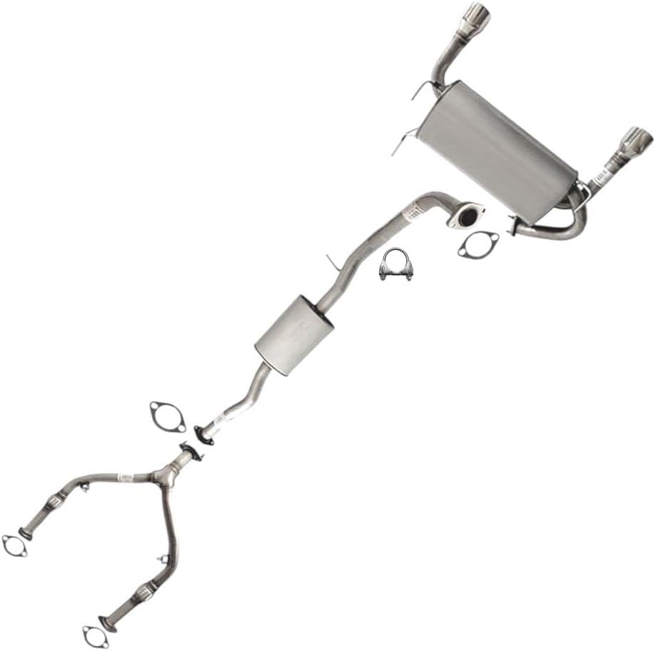 Northeastern Exhaust | Stainless Steel Y PIpe, Resonator Pipe and Muffler Exhaust System Kit Compatible for INFINITI FX35 2003-2008 3.5L | Free Gaskets and Clamp Included